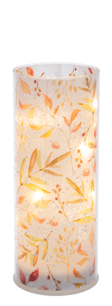 Bountiful Harvest LED Glass Pillars, Set of Three