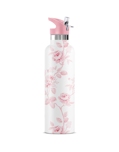 Blush – Floral Insulated Water Bottle | 25oz