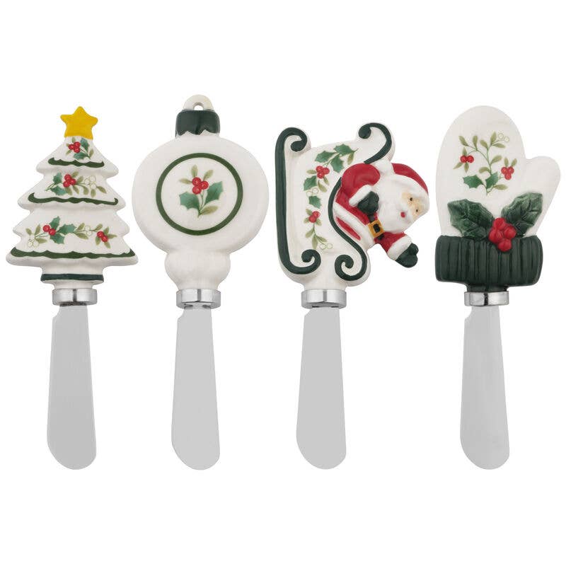 Winterberry Figural Spreaders S4 Assorted Giftbox