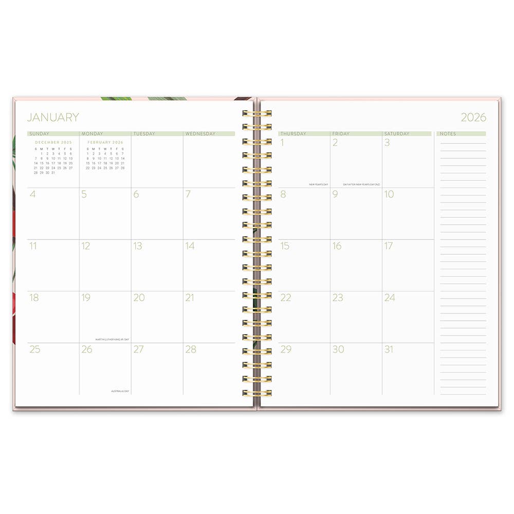 2026 Secret Garden Extra-Large Spiral Planner