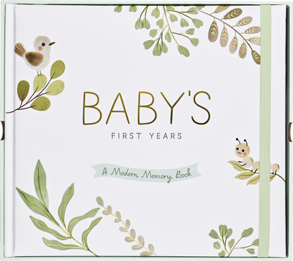 Baby's First Years-A Modern Memory Book with Keepsake Box
