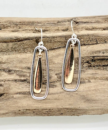 Earring Alloy Plated Wine Bottle Drop Multi Metal