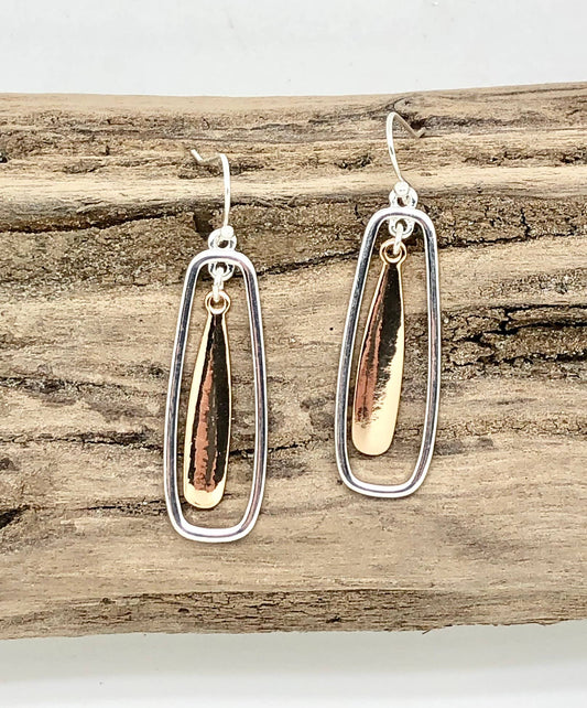 Earring Alloy Plated Wine Bottle Drop Multi Metal