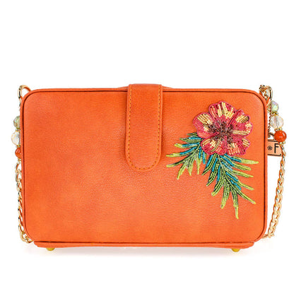 Mary Frances Accessories - Relax and Rewind Beaded Flower and Cocktails Handbag