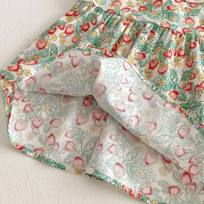 Baby & Kids Strawberry Princess Sundress: Green / 12-18M