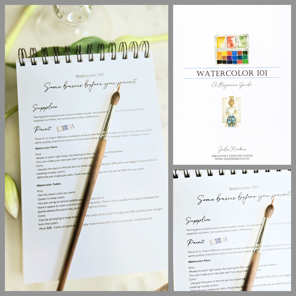 Watercolor Workbook, Spiral Bound 12 Months of Watercolor