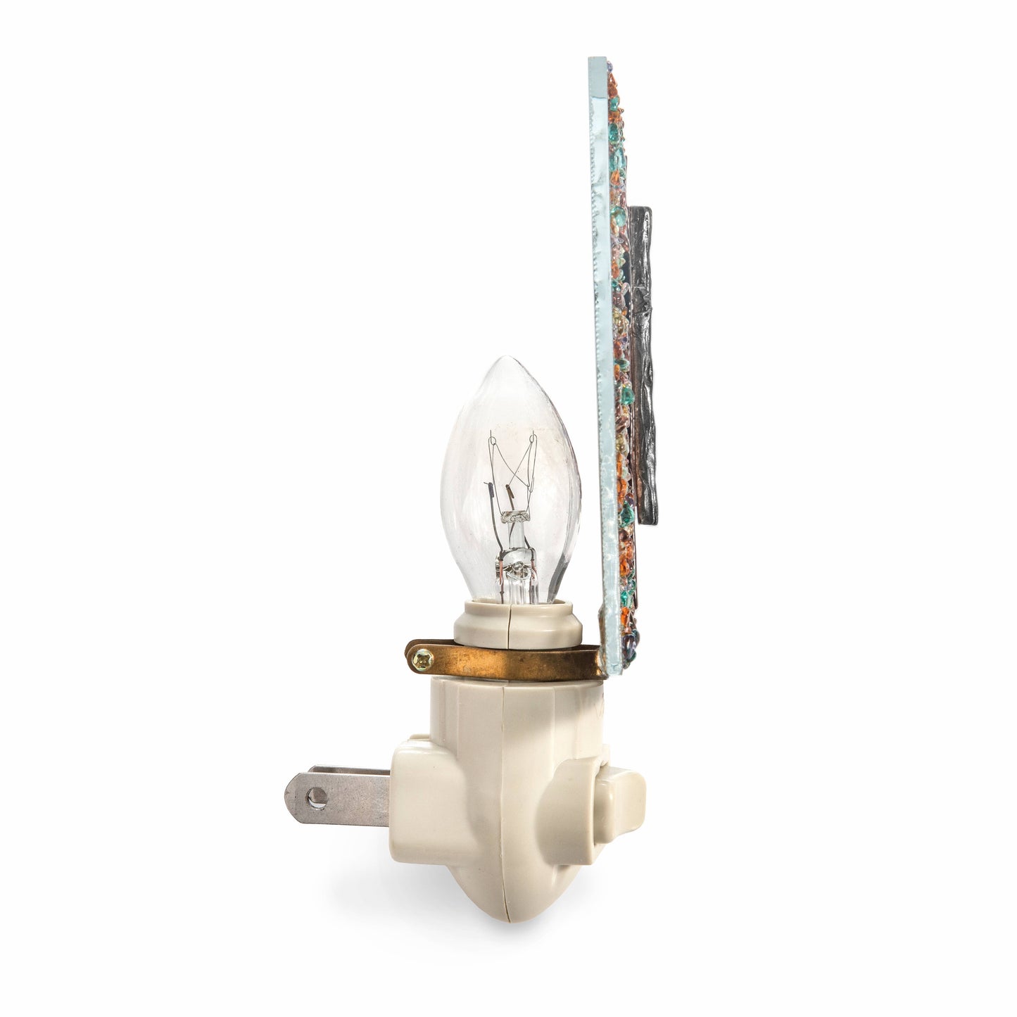 Cross Night Light Fused Stained Glass