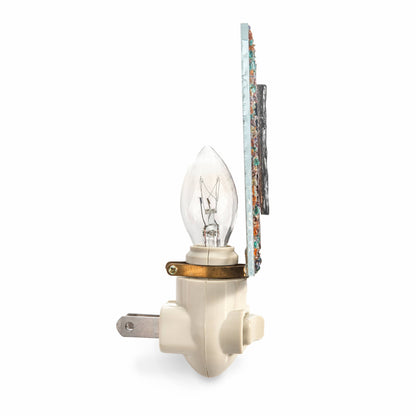 Cross Night Light Fused Stained Glass