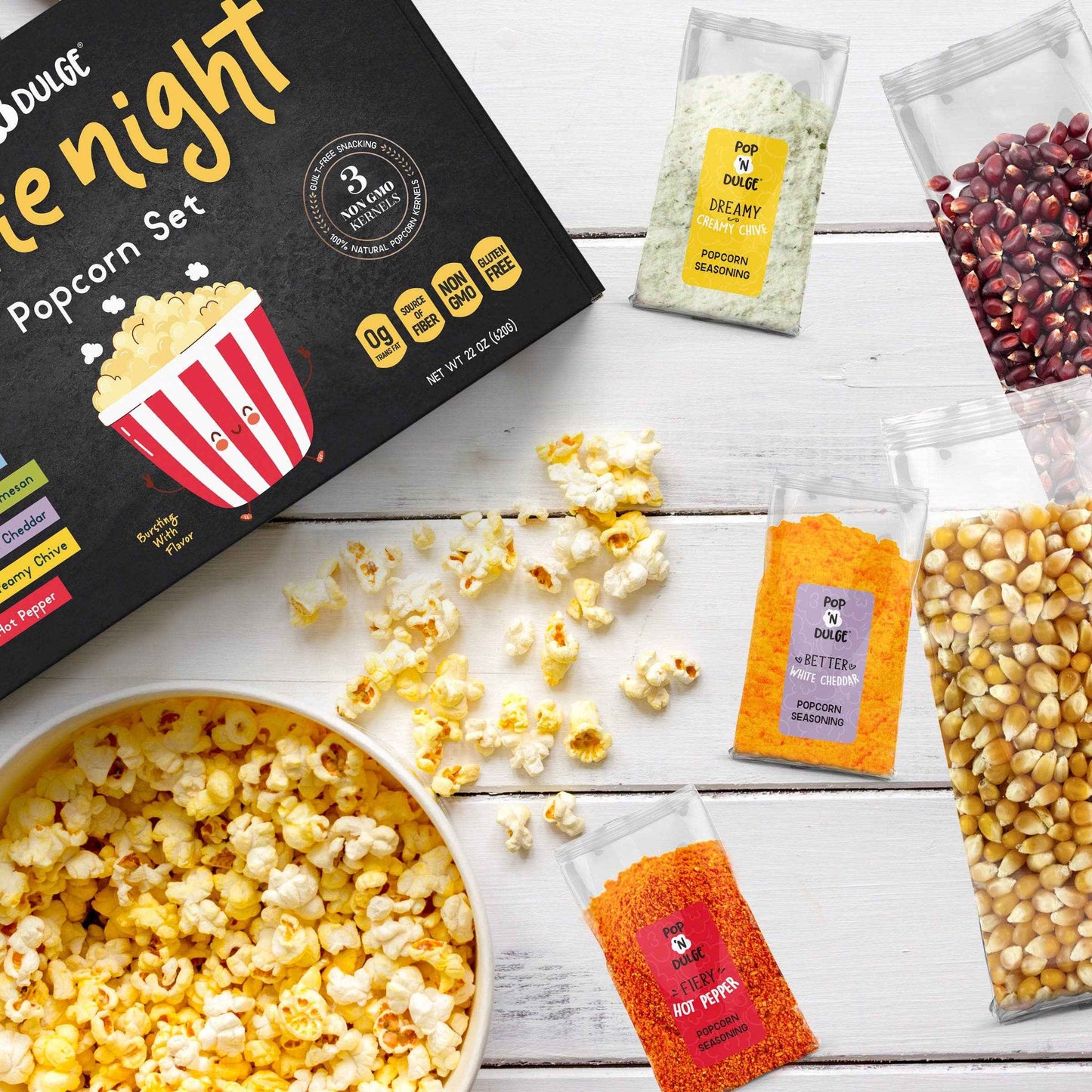 Movie Night Gift Basket Gourmet Popcorn Gift Set Fathers Day