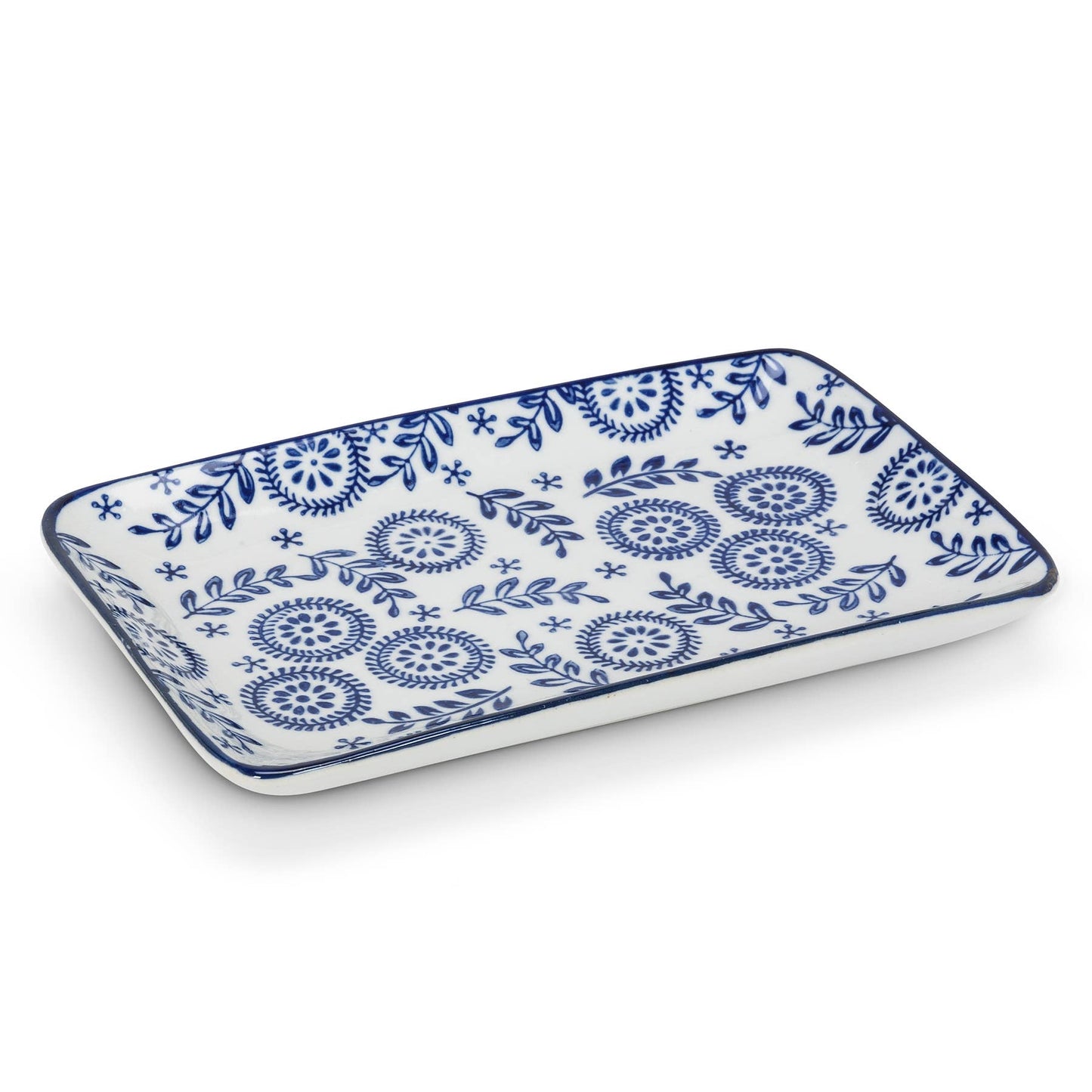 Blue/White Lg Rectangular Plate-Assorted-Sold Separately