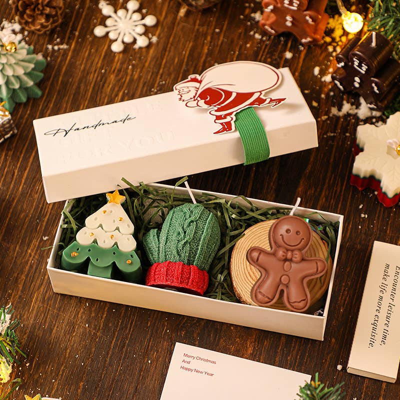 Velas Meta - Set de regalo navideño con velas de soja hechas a mano
