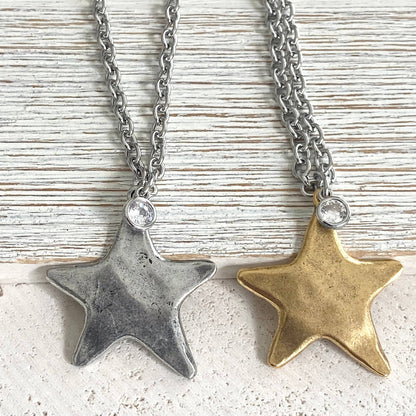 Star necklace celestial jewelry non tarnishing 