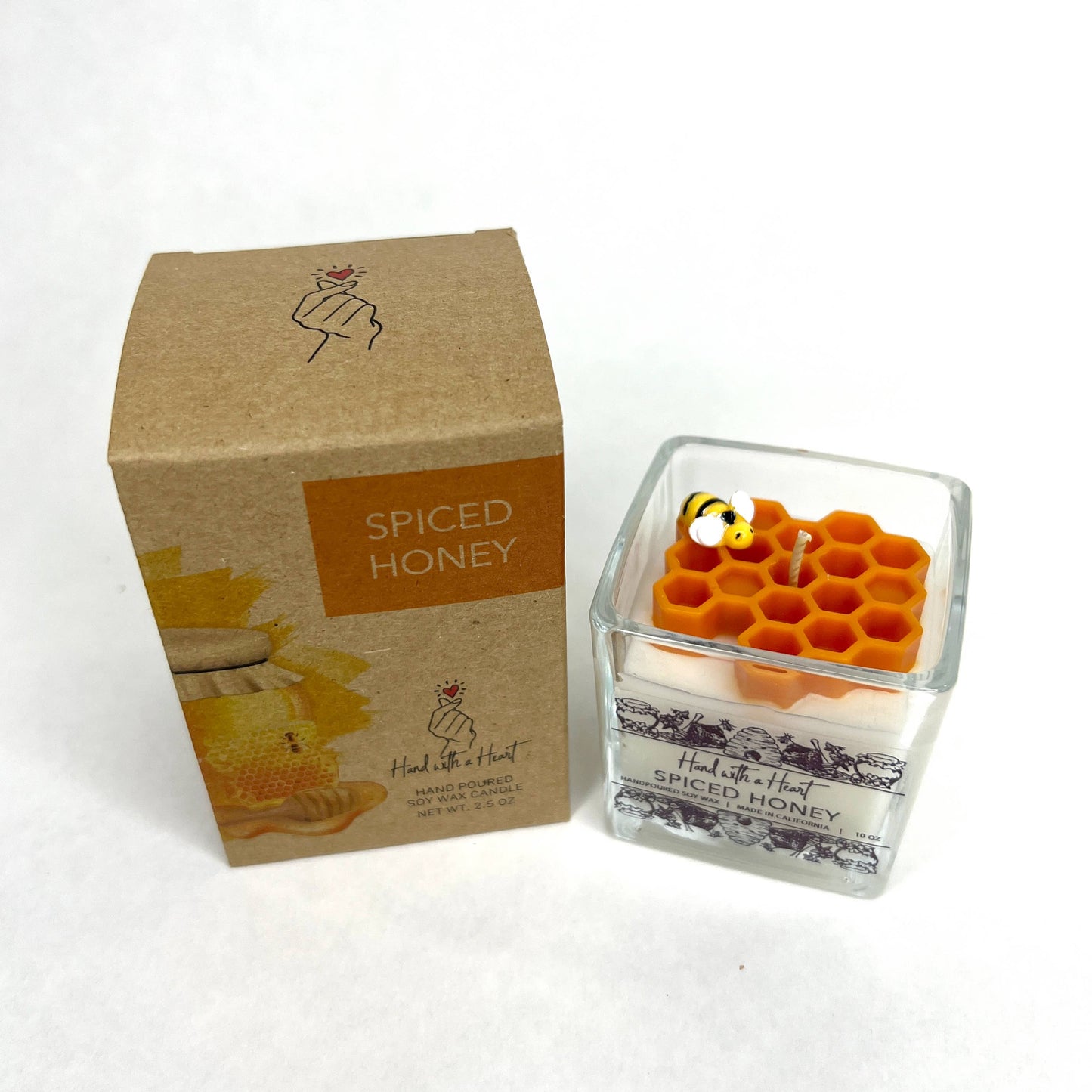 Vela de cera de soja con miel especiada