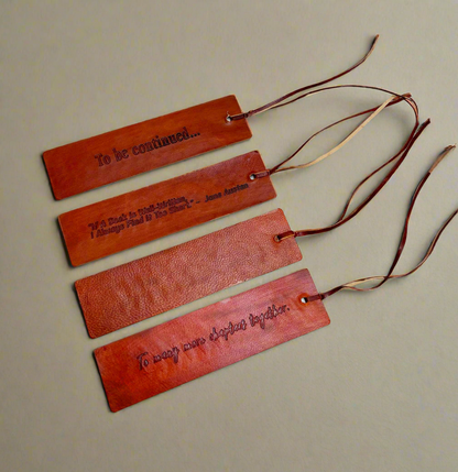 Containers Of Creativity - Quote Leather Bookmarks