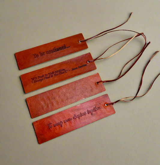 Containers Of Creativity - Quote Leather Bookmarks