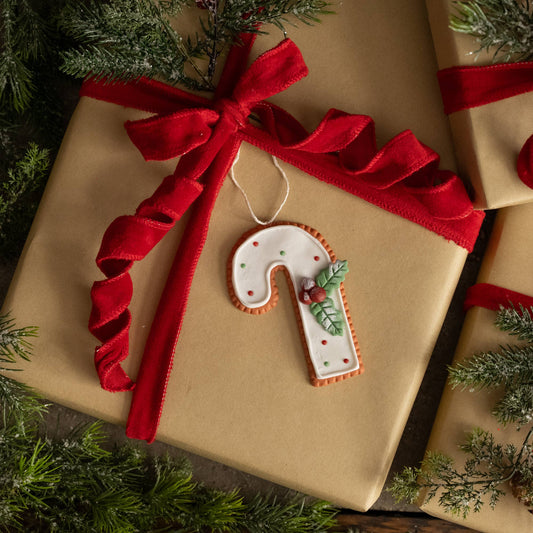 CANDY CANE CUTOUT COOKIE ORNAMENT