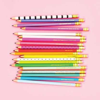 Taylor Elliott Designs - *ON SALE* Pencil Set - Motivational - Asst Colors - 22 Pcs