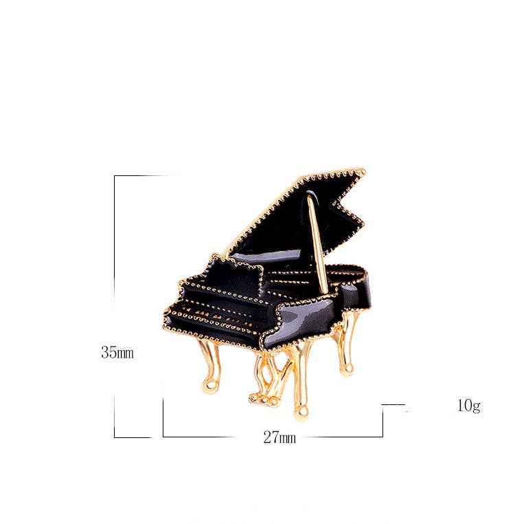 Piano Alloy Brooch PA3336: Black