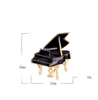 Piano Alloy Brooch PA3336: Black