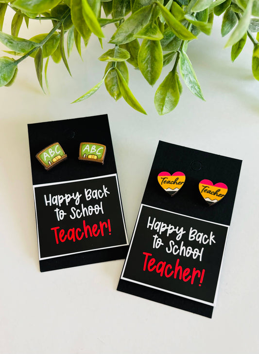 ABC Chalkboard Earrings