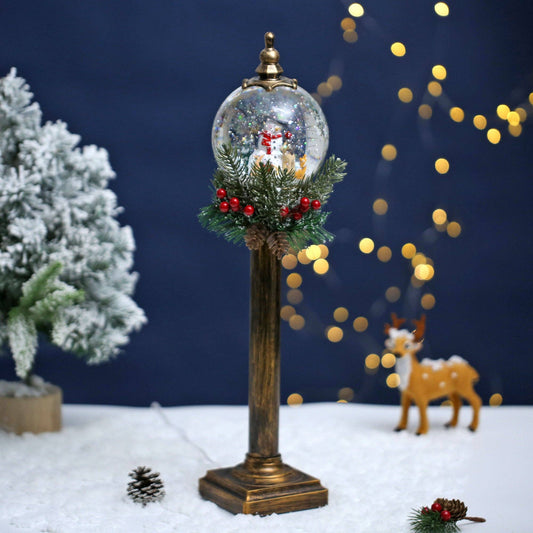 SINT - SINT Christmas Snow Globe Pole Lamp (Snowman with Deer)