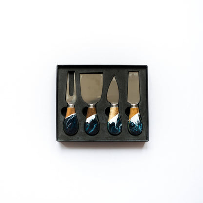 Resin Coated Cheese Knife Set of 4
