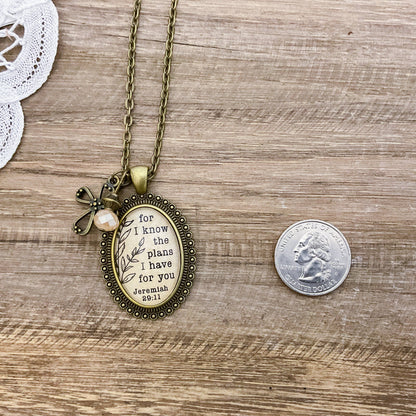 For I know the plans I have for you - Jeremiah 29:11 pendant