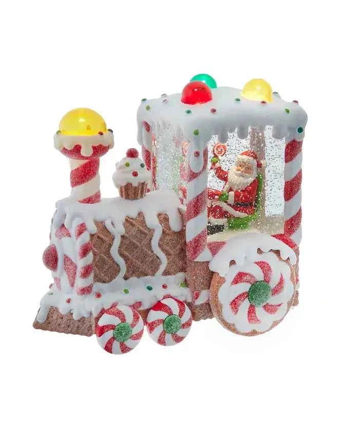 7.5" BO USB LED Santa Train+Spin Water