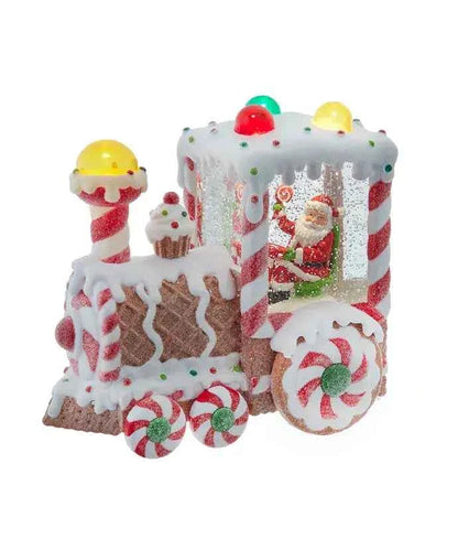 7.5" BO USB LED Santa Train+Spin Water