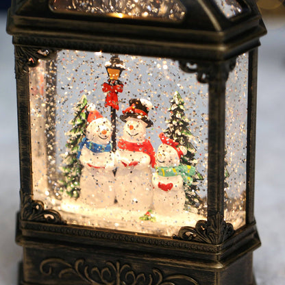 Christmas Vintage Snow Globe Lantern