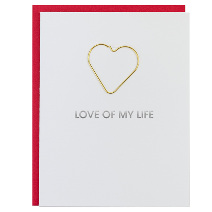 Love of My Life - Anniversary | Love - Heart Paperclip Card