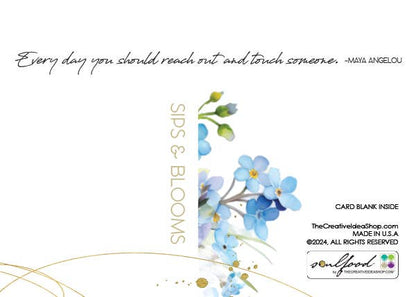 TEA GREETING Card with REAL TEA BAG - Thinking of you Sips
