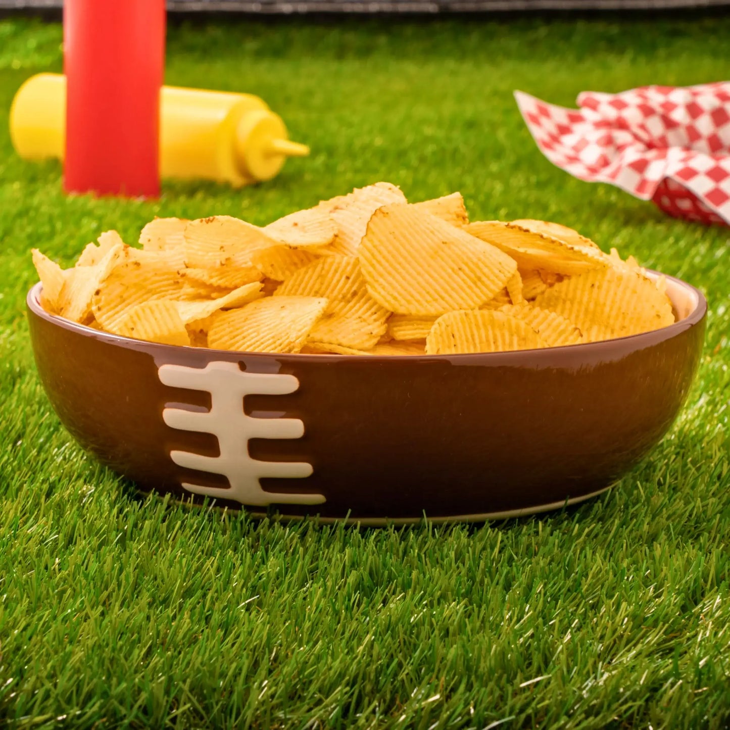Lg Football Dish Ceramic