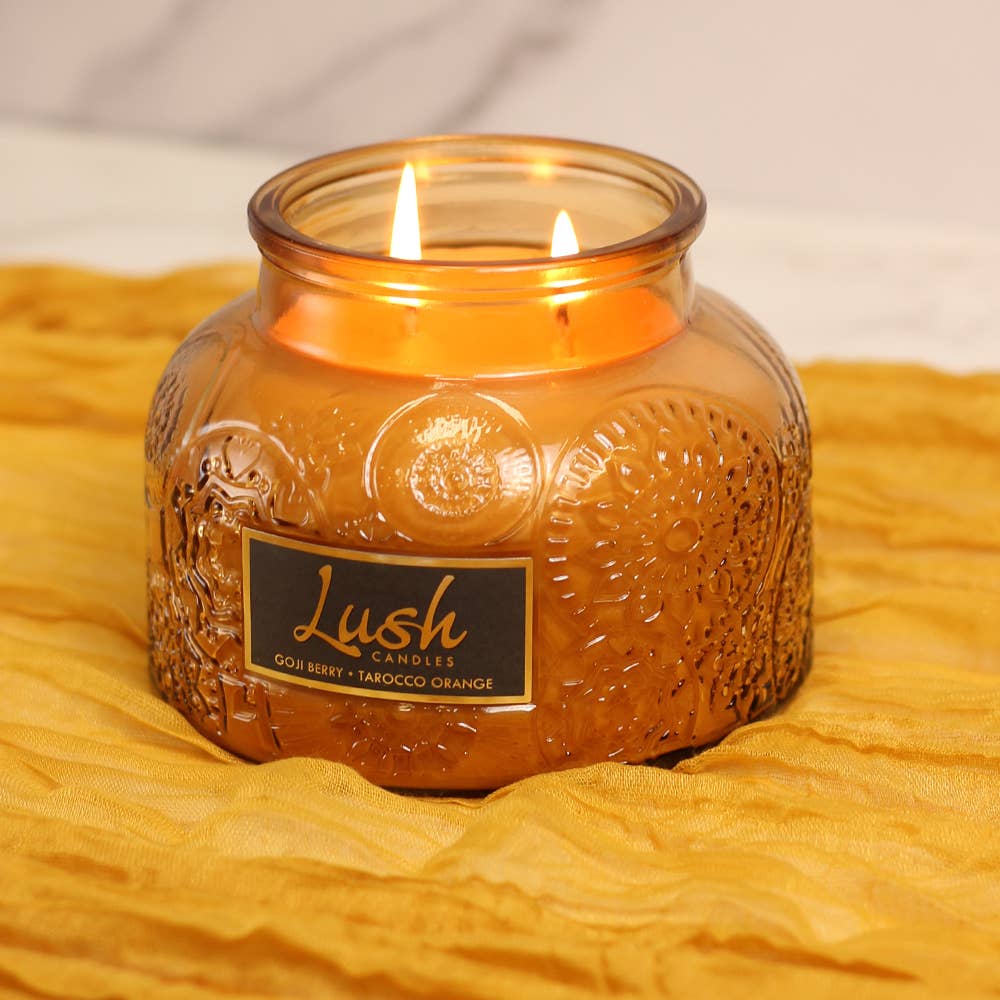 A Cheerful Giver - Lush Candle (20oz.) – Goji Berry Tarocco Orange