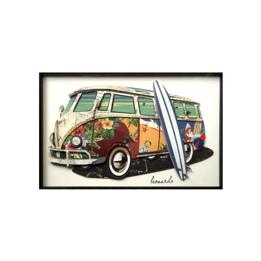 3D Collage Art | Vintage Volkswagon (24"x16")
