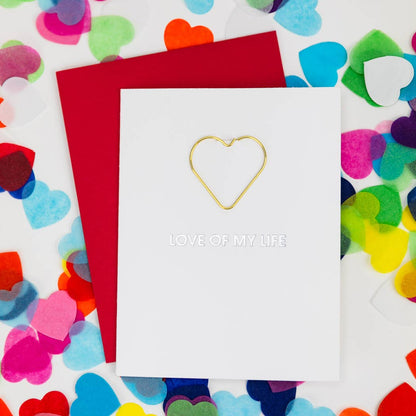 Love of My Life - Anniversary | Love - Heart Paperclip Card