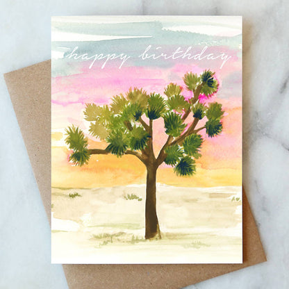 Joshua Tree Birthday Greeting Card