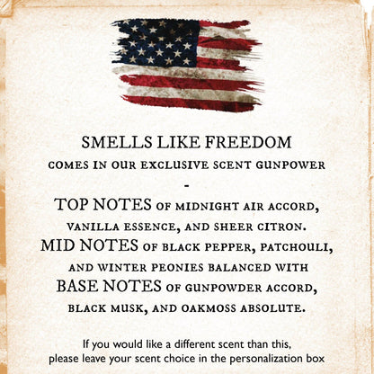 Smells Like Freedom Soy Candle / 4th of July / Military Gift