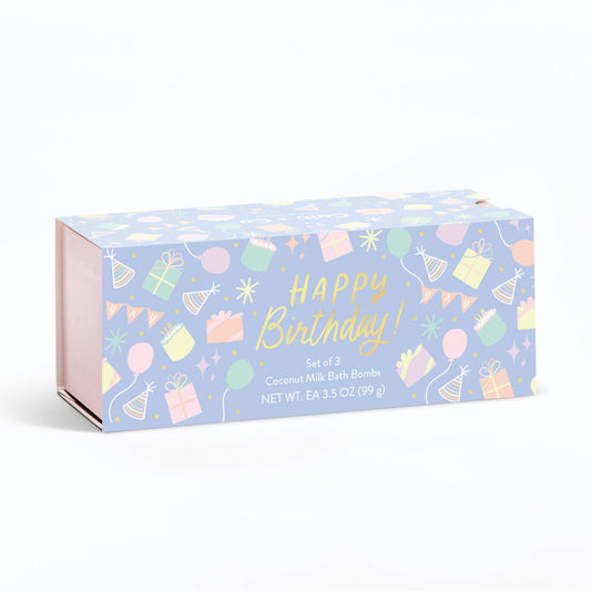Happy Birthday Bath Bomb Gift Set -Cait + Co