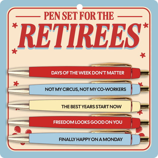 FUN CLUB - Retirees Pen Set (funny gifts, retirement gift, retirement)