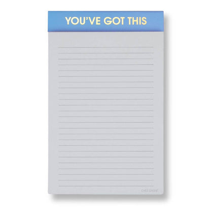 Chez Gagné - You've Got This - Lined Notepad - Sea Blue - 65 perforated pages - 5x8