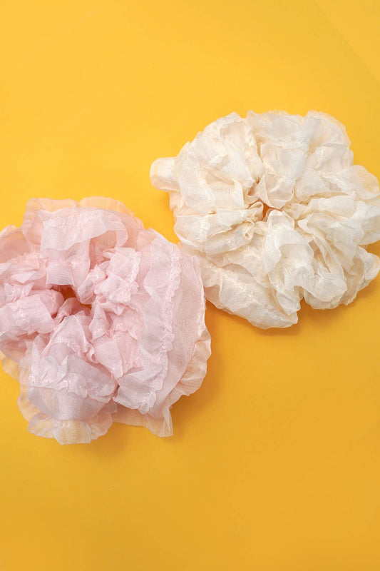 Sheer Lace Cottagecore Inspired Scrunchies