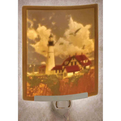 Portland Head Porcelain Lithophane Colored Night Light