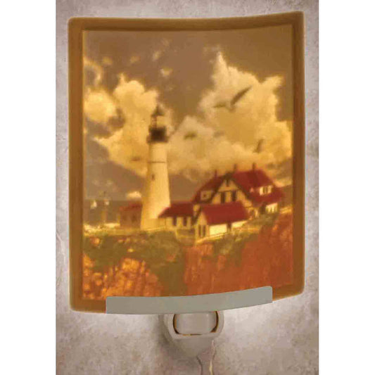 Portland Head Porcelain Lithophane Colored Night Light
