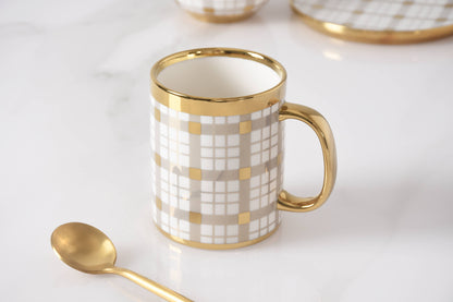 Mug Gold Plaid