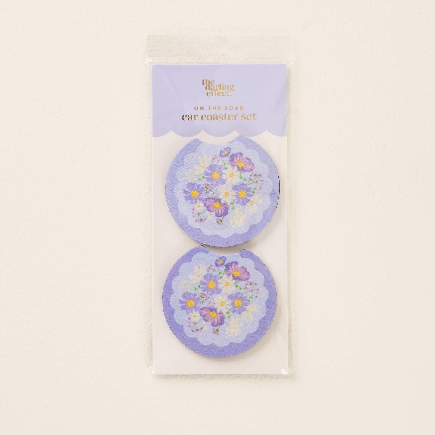 The Darling Effect - On the Road Car Coaster Set-Bouquet Beauty Purple
