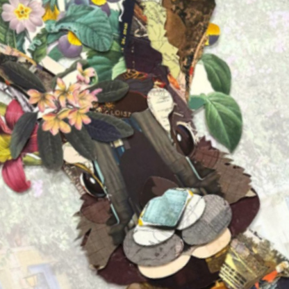Arte de collage 3D | La merienda de locos (32"x24")