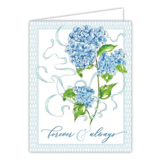 Forever & Always Blue Hydrangea Greeting Card