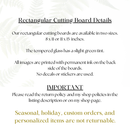 Hummingbird Tempered Glass Charcuterie & Serving Board