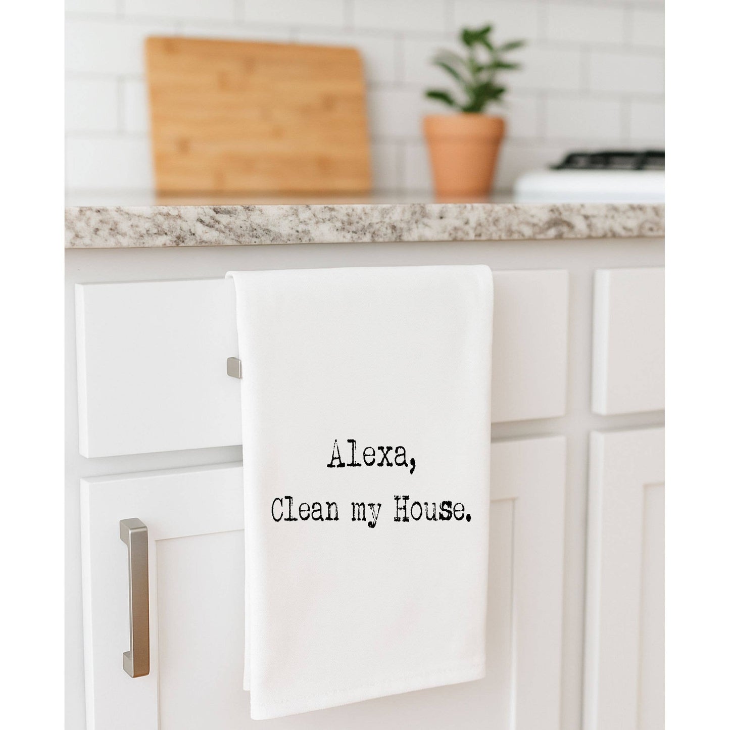 Alexa Clean My House funny towel